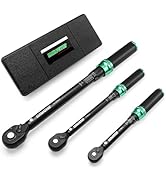 LLAVETOR 1/4 & 1/2 & 3/8 Drive Torque Wrench, 3PCS Torque Wrench Set, 4-20 ft.lb, 5-45 ft.lb, 15-...