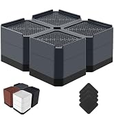 Bed Risers Heavy Duty, Adjustable Furniture Riser Blocks Lift 1.5, 3, 4.3 inches for Couch Table ...
