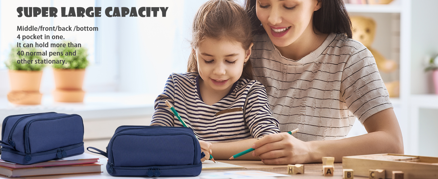 Dark blue pencil case