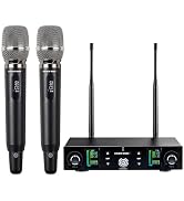 GOLDEN MARS Wireless Microphone System, Upgraded 2.4GHz Rechargeable Professional AI Automatic Ch...