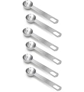 6 PCS 1 Teaspoon(5 mL | 5 cc | 1 Tsp | 1/3 Tablespoon) Stainless Steel Single Measuring Spoon, Ea...