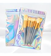 6x9 inch Holographic Packaging Bags, Resealable Foil Pouch Mylar Sample Bag Great for Small Busin...