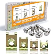 weideer 210PCS Car U-Clip and Screw Assortment Kit,#6#8#10#12 Automotive U Nut Clips,Automotive U...