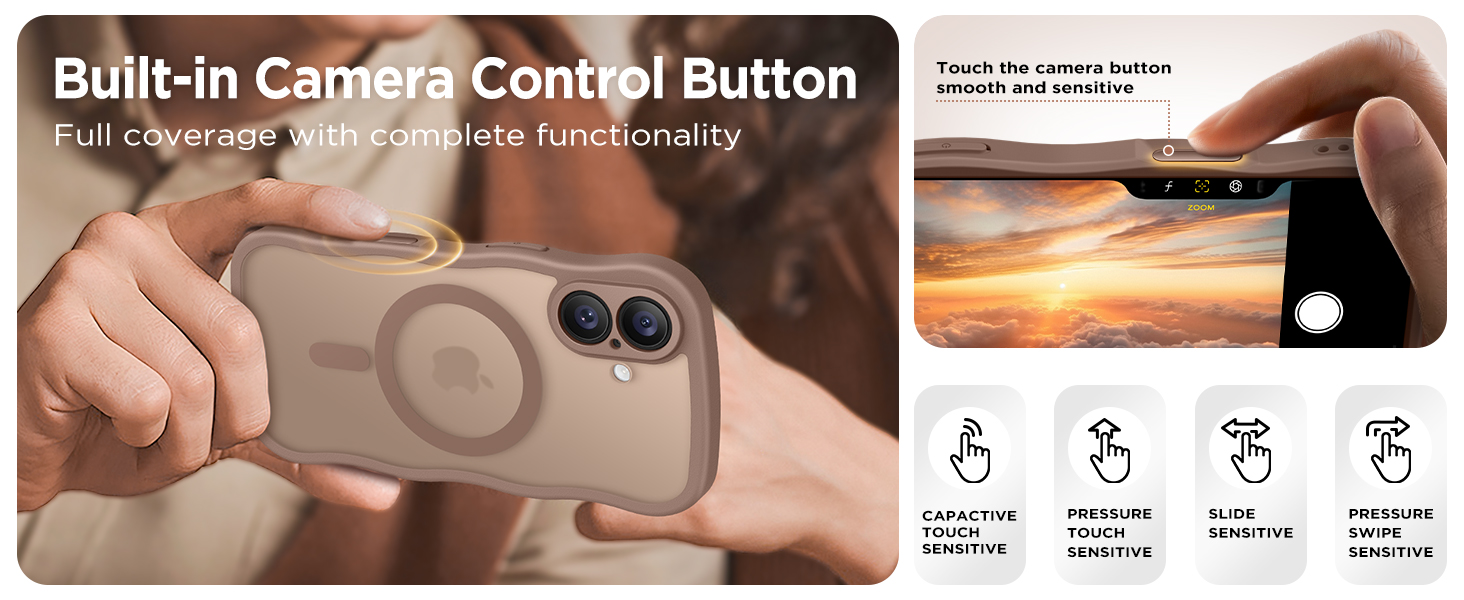 Case for iPhone 17 with Built-in Camera Control Button