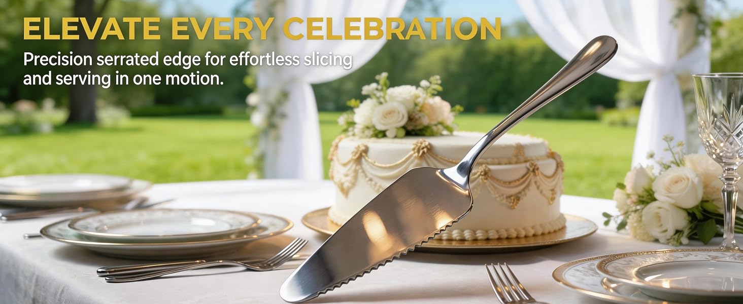 Precision Serrated Edge, Effortless Slicing & Pie Pan Forming
