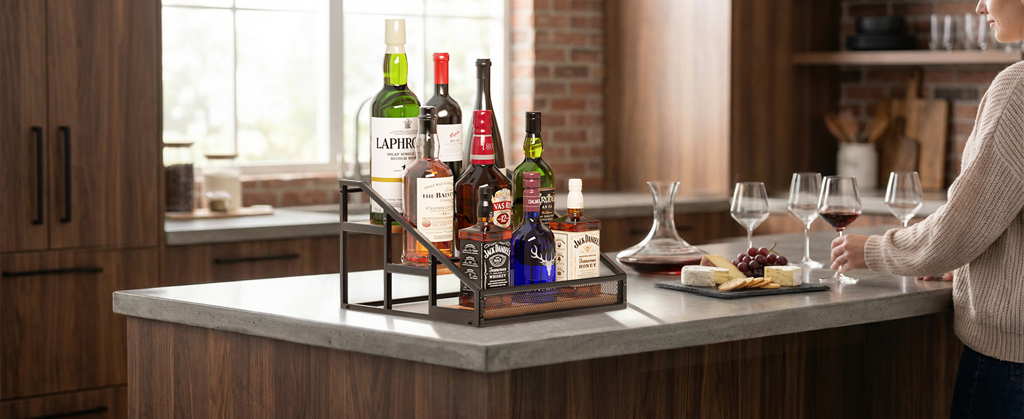 liquor bottle display shelf