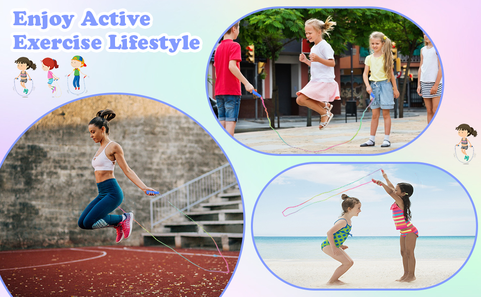 Vibrant Jumping Ropes for Outdoor