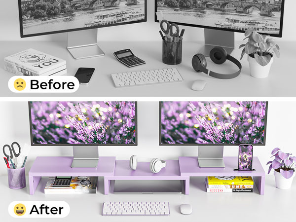 Dual Monitor Stand Riser