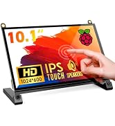 ROADOM Raspberry Pi Screen, 10.1’’ Touchscreen Monitor, IPS FHD 1024×600,Responsive and Smooth To...