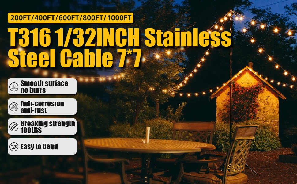 1/32“ stainless steel cable
