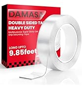 DAMASA Strong Double Sided Tape Heavy Duty (1.18" x 118") Multipurpose Nano Tape Double Sided Mou...
