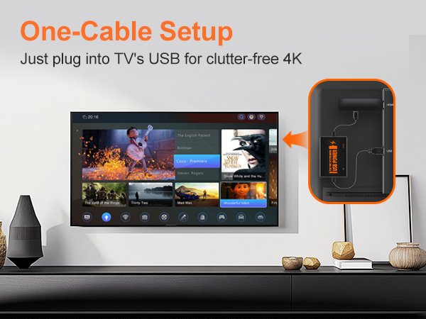 USB Power Cable Adapter for Fire TV Sticks