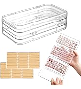 Sawvolker Compact Press on Nail Storage Box,Portable Fold Clear Press on Nails Organizer Box with...