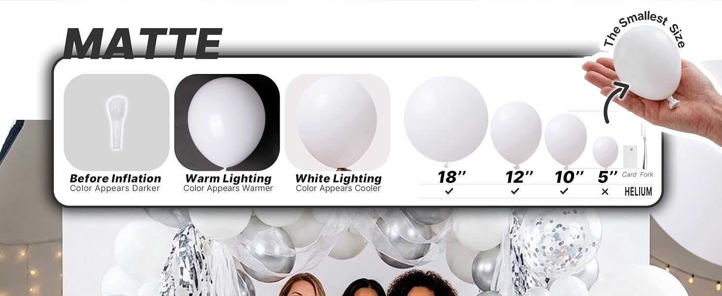 White balloons