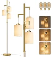 G-SAFAVA 70" Dimmable Floor Lamp Wood Floor Lamps for Living Room Bedroom Mid Century Modern Floo...