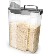 Komzon Rice Storage Containers, Rice dispenser with Pouring Spout Portable Handle for Flour, Past...