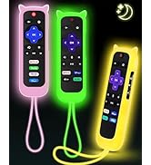 (3 Pack) ONEBOM Roku Remote Case Cover, Cover for Hisense/TCL Roku TV Steaming Stick/Express Univ...