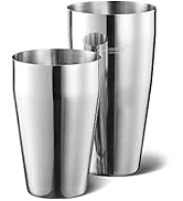 KITESSENSU Cocktail Shaker Set, 2-Piece Boston Shaker Set for Drink Mixing, Premium 18/8 Stainles...