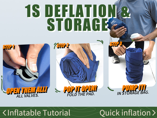 self inflating sleeping pad