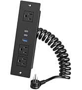 Drawer Outlet Kit with 65W USB C Fast Charging Station, HEZI Recessed Power Outlet with 3 USB Por...