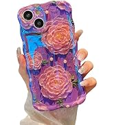XIZYO Case for iPhone 14 Plus/15 Plus, Colorful Retro Oil Painting Flower Cute Floral Aesthetic C...