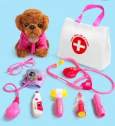 Fajiabao Doctor Kit for Toddlers 3-5, Kids Doctors Play Set with Plush Dog