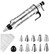 Dessert Decorating Syringe Set Icing Piping Kit Frosting Piping Kit Stainless Steels Cake Decorat...