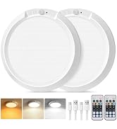 HLCZLUZ Rechargeable Ceiling Light, Battery Operated Ceiling Light | 150% Brightness, Motion Sens...