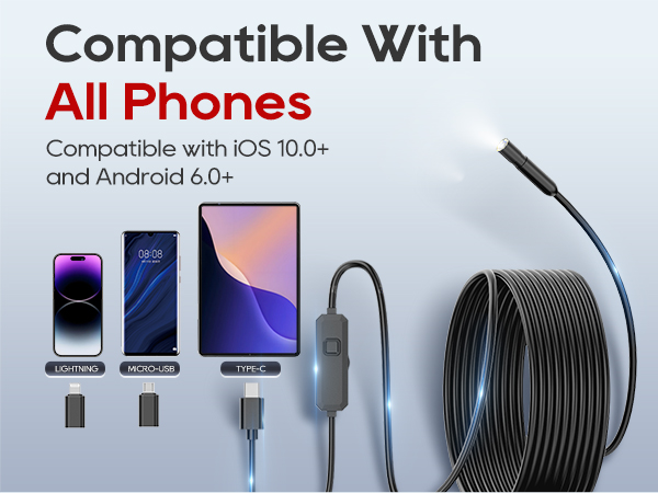 endoscope camera with light