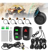 ELMCONFIG ATV UTV Turn Signal Kit, Universal Street Legal Turn Signal with Toggle Switch & 60B Ho...