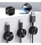 Xuuza Silicone Magnetic Clips, 5Pcs Cable Management High-Grade Magnetic Cord Holder CD Texture C...