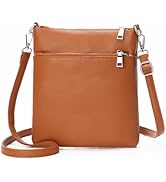 Leather Small Crossbody Bags for Women Travel Phone Cross Body Wallet Purses Lightweight with Adj...