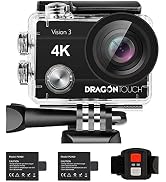 Dragon Touch 4K Action Camera 20MP Vision 3 Ultra HD Underwater 100FT Waterproof Action Camera 17...