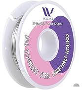 110 Ft Half Hard 316 Stainless Steel Half-Round Wire 24 Gauge 0.5x0.25mm – Easy to Bend for Jewel...