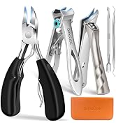 DRMODE Toenail Clippers for Seniors Thick Toenails, Large Toe Nail Clippers for Men Thick Nails w...
