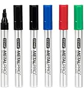 ZEYAR Permanent Markers, Chisel Tip Medium Point, Waterproof & Smear Proof ink, Aluminum Barrel M...