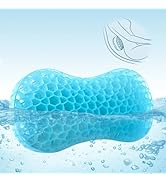 Sunlit Bath Jello Mini Gel Bath Pillows, Lumbar Pillow for Bathtub, Back Support Pillow, Gel Pill...