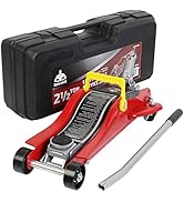 Jack Boss Floor Jack 2.5 Ton (5500 LBs) Hydraulic Low Profile Trolley Car Jack with Portable Stor...