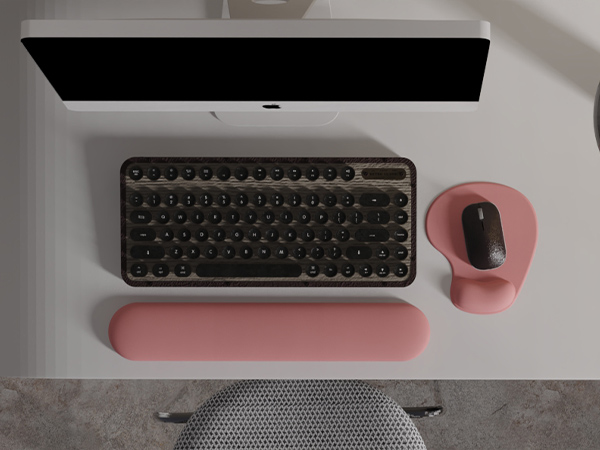 Office Mousepad with Gel Wrist Support pink