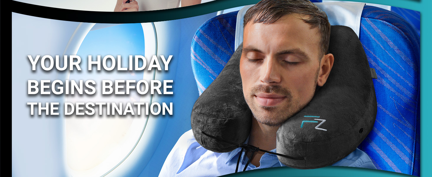 Travel pillow, neck pillow, inflatable pillow, portable pillow, compact pillow, airplane pillow