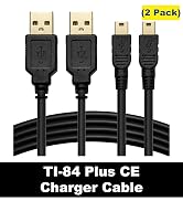 FunTurbo TI-84 Plus CE Charger Cable, TI 84 Graphing Calculator Charging Cord for Texas Instrumen...