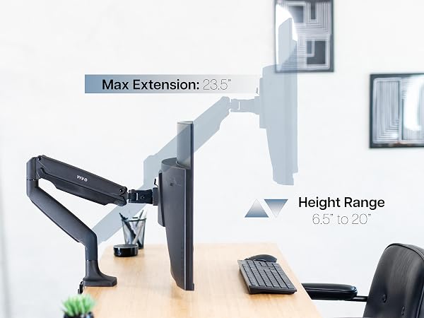 Single Pneumatic Arm Mount