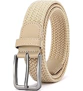 DOOPAI Braided Stretch Belt for Men, Elastic Woven Belt, casual Fabric Golf Belt, 1 3/8" for golf...