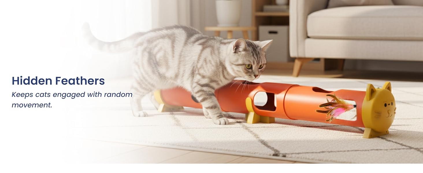 Long-lasting cat toy with up to 10 hours playtime