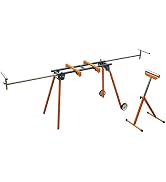 BORA Portable Miter Saw Stand with Pedestal Roller - Universal Folding Work Support for Workshop ...