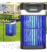 Solar Bug Zapper Outdoor and Indoor, Dual Folding Solar Panel with Auto Sensor Function, USB Rech...