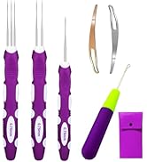 Yarniss Dreadlocks Crochet Hooks with Ergonomic Handle,0.75mm Hair Crochet Needle