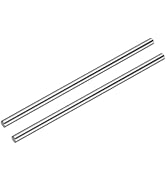 uxcell 2 Pcs Linear Motion Rod Shaft Guide 8mm x 200mm (0.315" x 7.87") Case Hardened Steel Chrom...