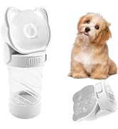 Dog Water Bottle Portable,Leak Proof Puppy Water Bottle Dispenser with Food Container,Lightweight...
