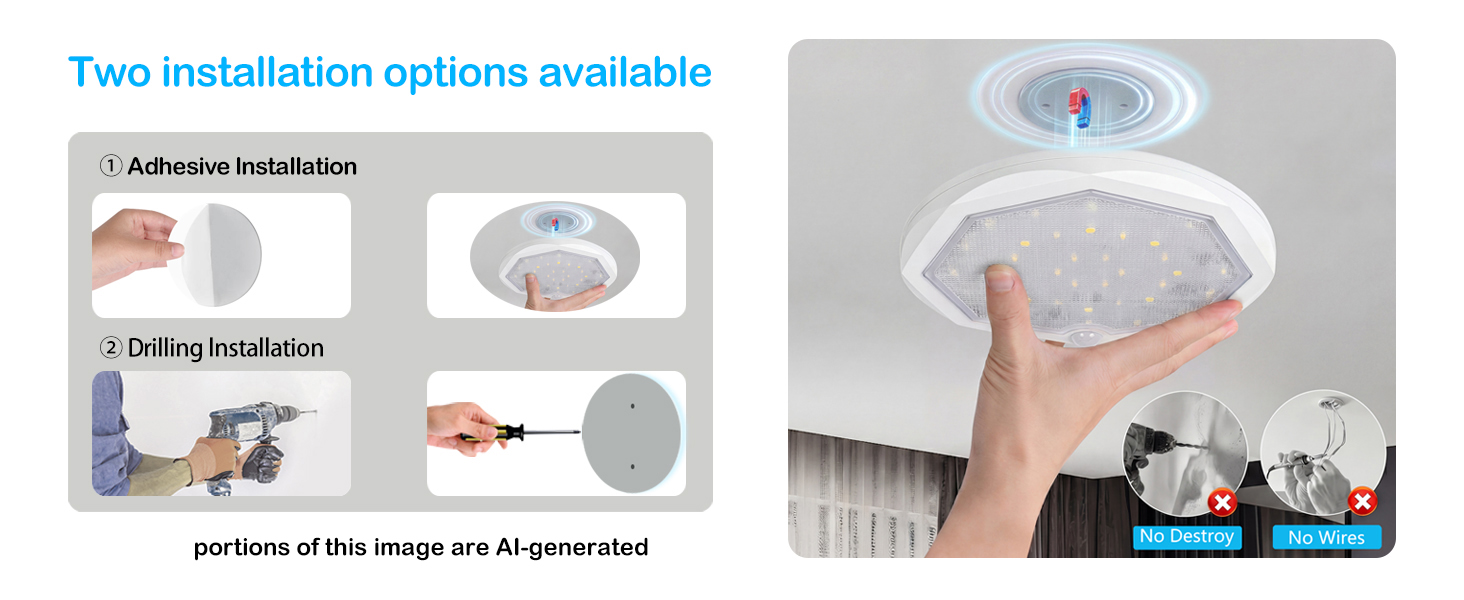 Rechargeable Motion Sensor Ceiling Light